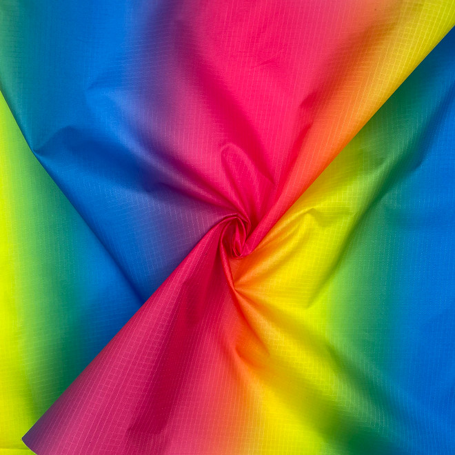 Rainbow Waterproof Ripstop Fabric