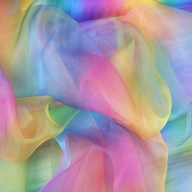 Iridescent Organza Fabric | Pearl Organza | 60 Wide | Holographic Org