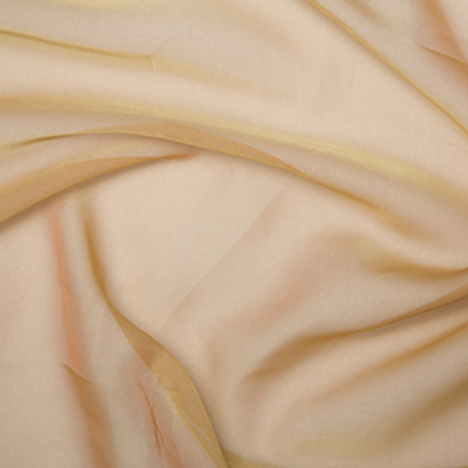 Silk Touch Cationic Chiffon Fabric, Gold