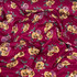 100% Viscose Floral Roses Dress Fabric, Wine