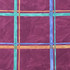 Large Checks  Vintage Cotton Fabric, Purple