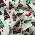 Xmas Tree's Christmas 100% Cotton Craft Fabric, Cream