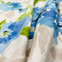 Blue Floral Flower Cotton Linen Look Fabric