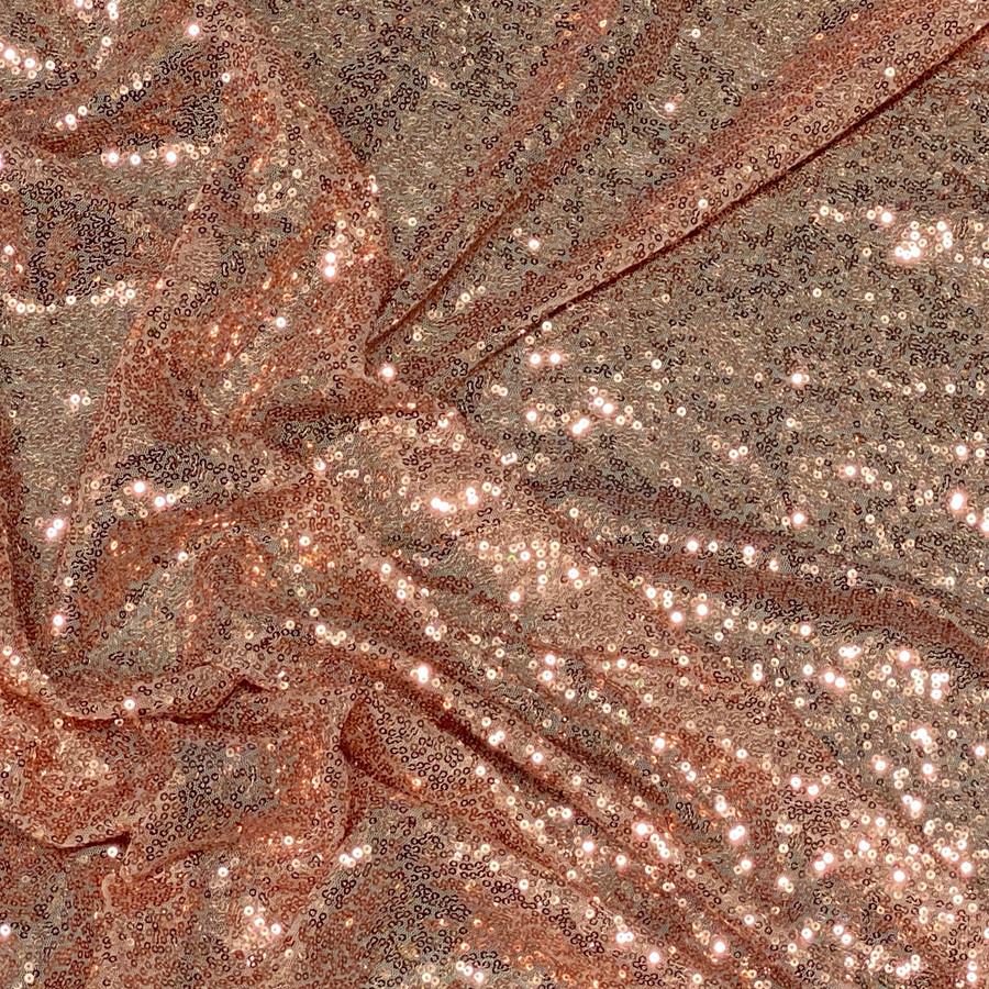 Bling Sequins Net Fabric, Rose Pink Bling Sequins Net Fabric, Rose Pink