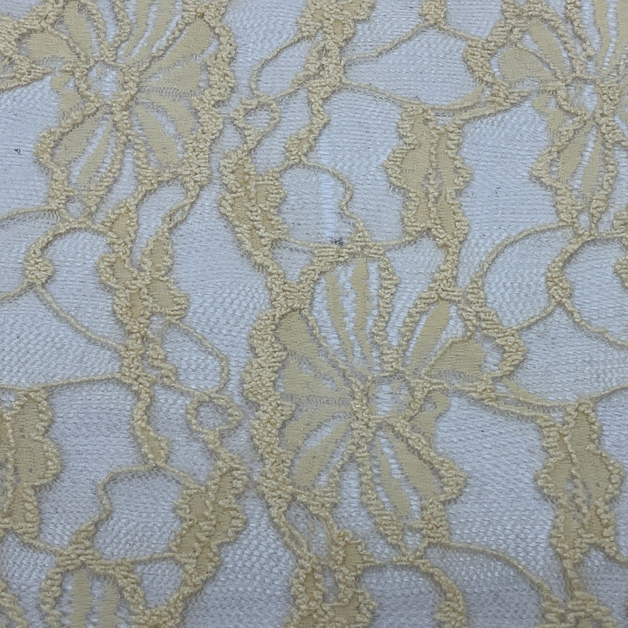 Spandex Floral Dress Lace Fabric, Beige Spandex Floral Dress Lace Fabric, Beige