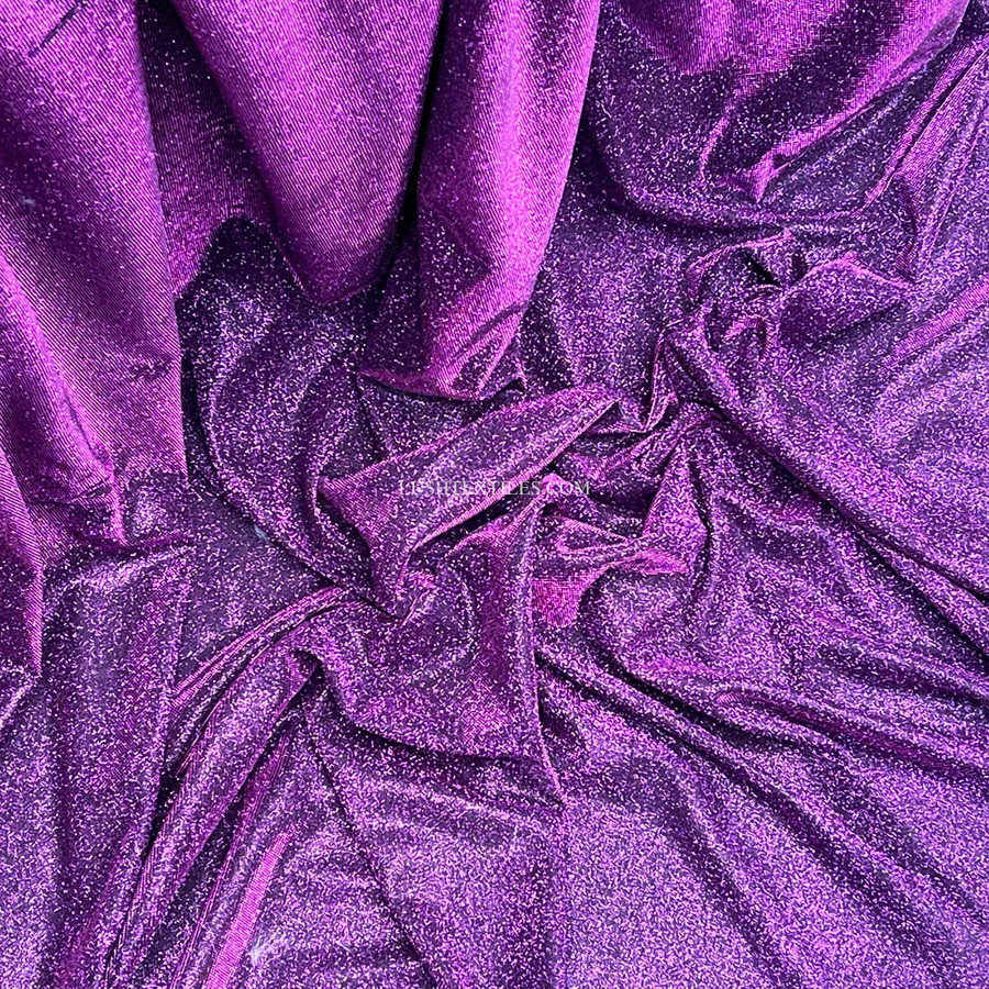 Moonlight Glitter Sparkling Fabric, Purple Moonlight Glitter Sparkling Fabric, Purple