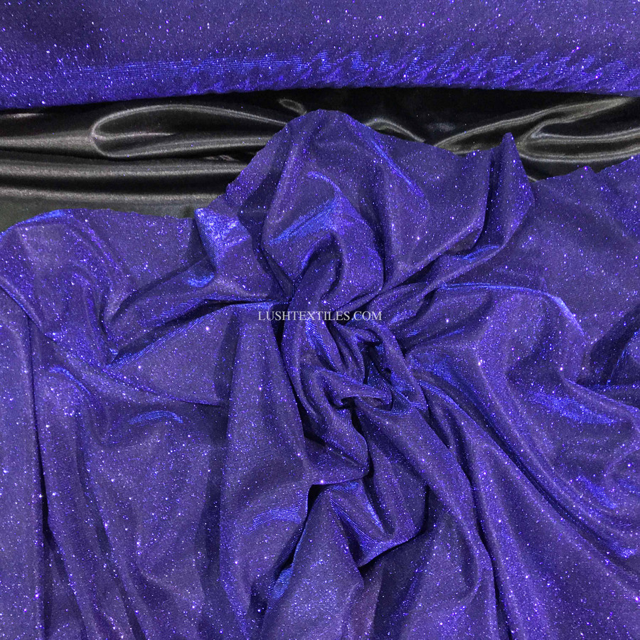Moonlight Glitter Sparkling Fabric, Royal Blue Moonlight Glitter Sparkling Fabric, Royal Blue