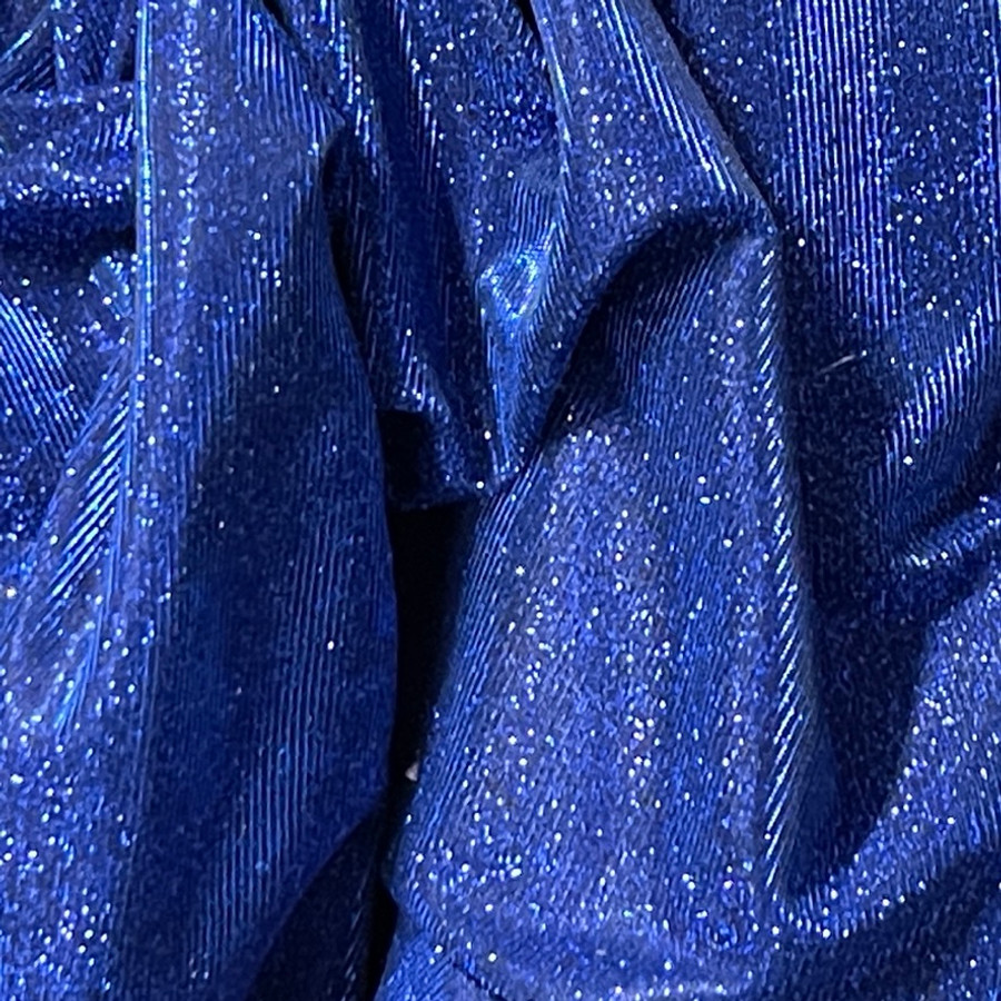 Moonlight Glitter Sparkling Fabric, Royal Blue Moonlight Glitter Sparkling Fabric, Royal Blue