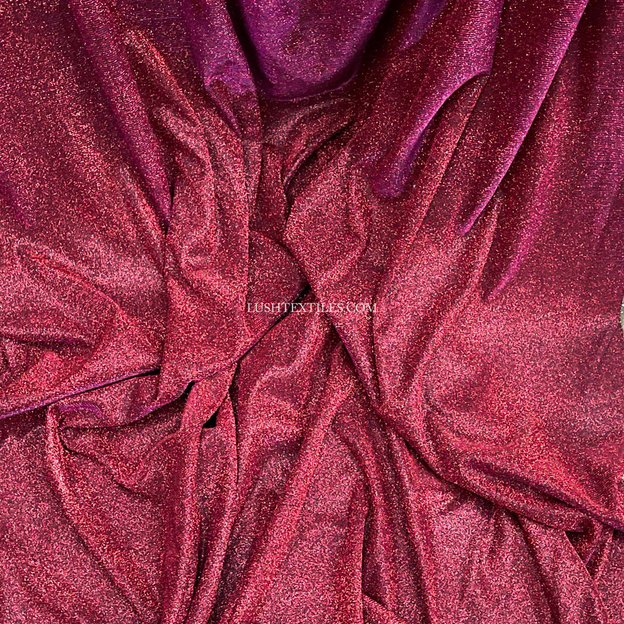 Moonlight Glitter Sparkling Fabric, Red Shot Purple Moonlight Glitter Sparkling Fabric, Red Shot Purple