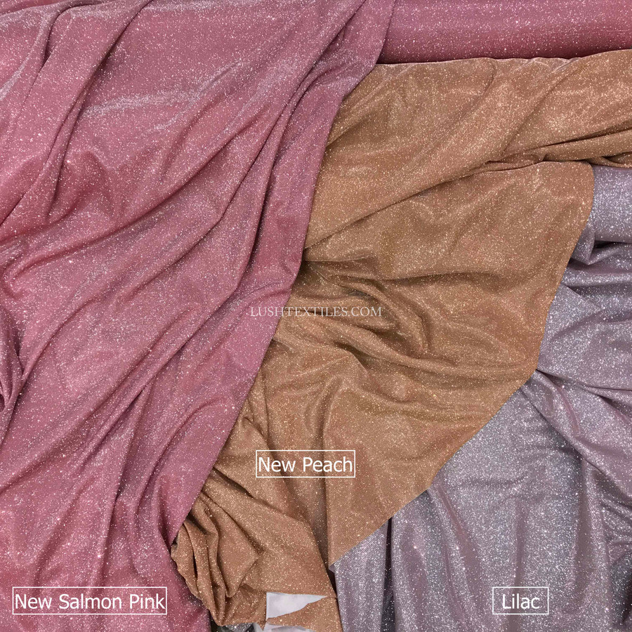 Moonlight Glitter Sparkle Fabric, Dusky Pink Moonlight Glitter Sparkle Fabric, Dusky Pink