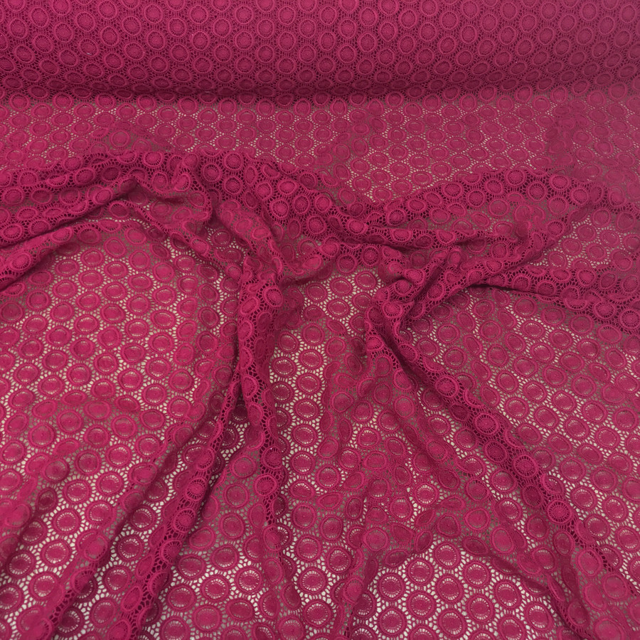Wine Red Heavy Cotton Net Lace Bridal Fabric Guipure Cut Work Couture Lace Wine Red Heavy Cotton Net Lace Bridal Fabric Guipure Cut Work Couture Lace