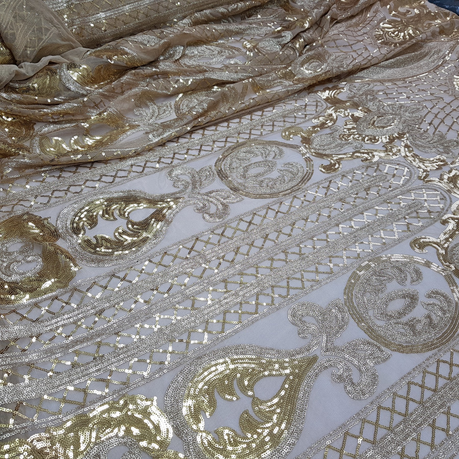 Gold Heavy Sequins Lace Gold Heavy Sequins Lace