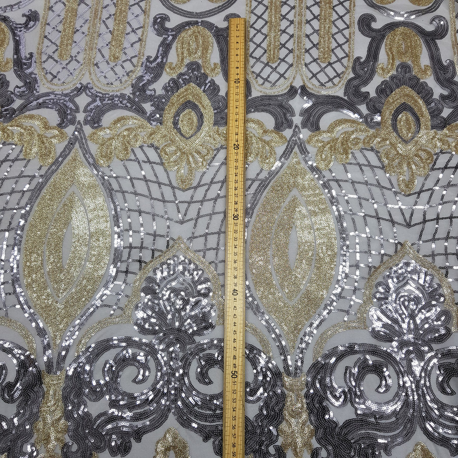 Grey Heavy Sequins Lace Grey Heavy Sequins Lace