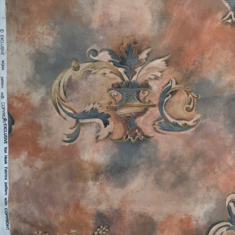 Wijers Van Heek Abstract Vintage Cotton Fabric, Peach