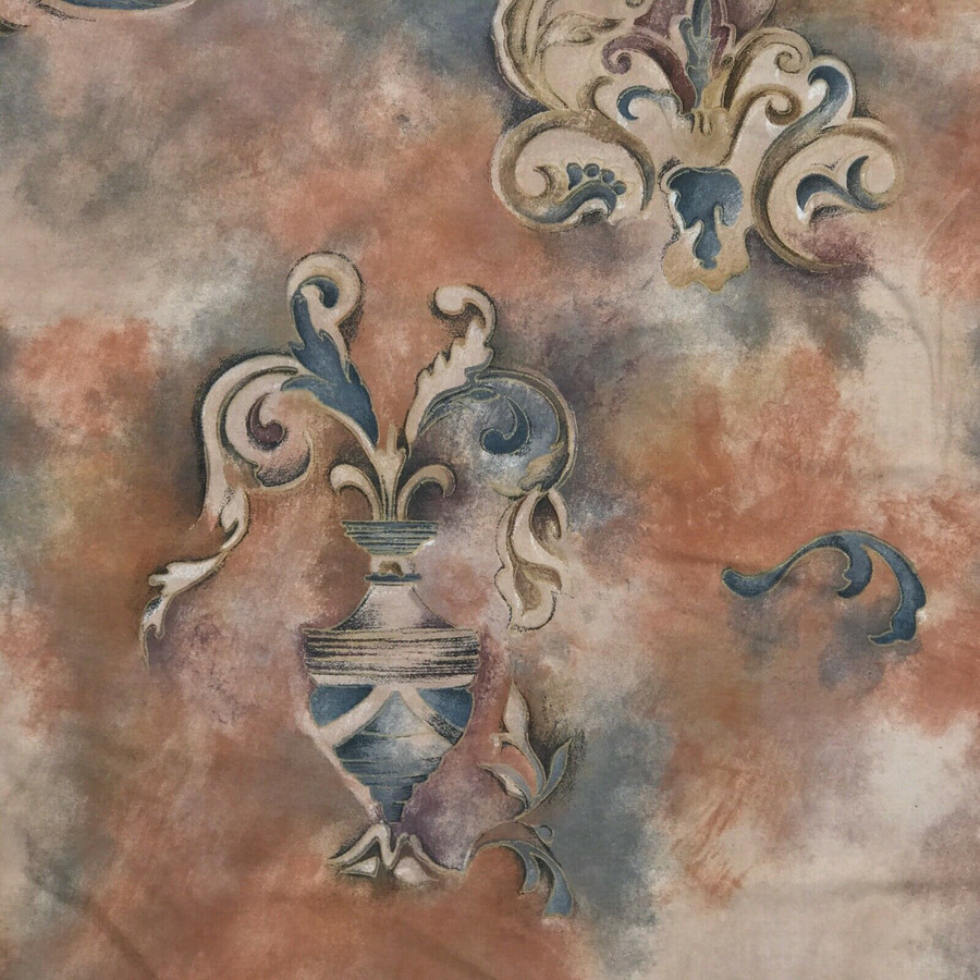 Wijers Van Heek Abstract Vintage Cotton Fabric, Peach