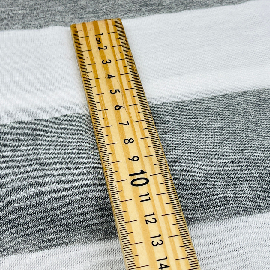6cm Thick Striped Spandex Jersey Dress Fabric, Grey/White 6cm Thick Striped Spandex Jersey Dress Fabric, Grey/White
