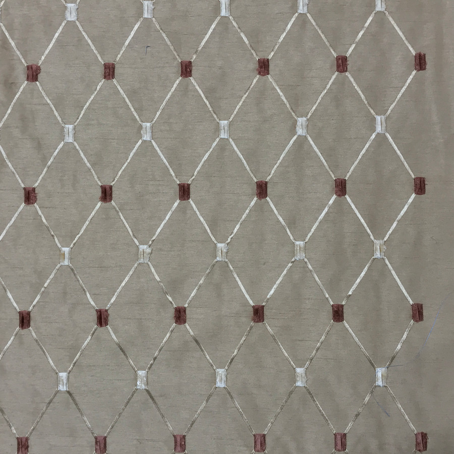 Bamboo Diamond Tuft Taffeta Fabric, Gold Bamboo Diamond Tuft Taffeta Fabric, Gold