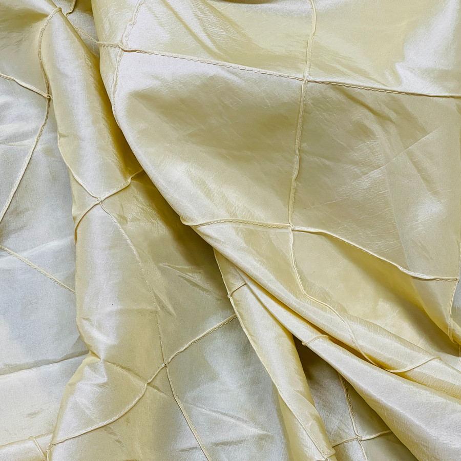 Large Patchwork Quilted Taffeta Fabric, Beige Large Patchwork Quilted Taffeta Fabric, Beige