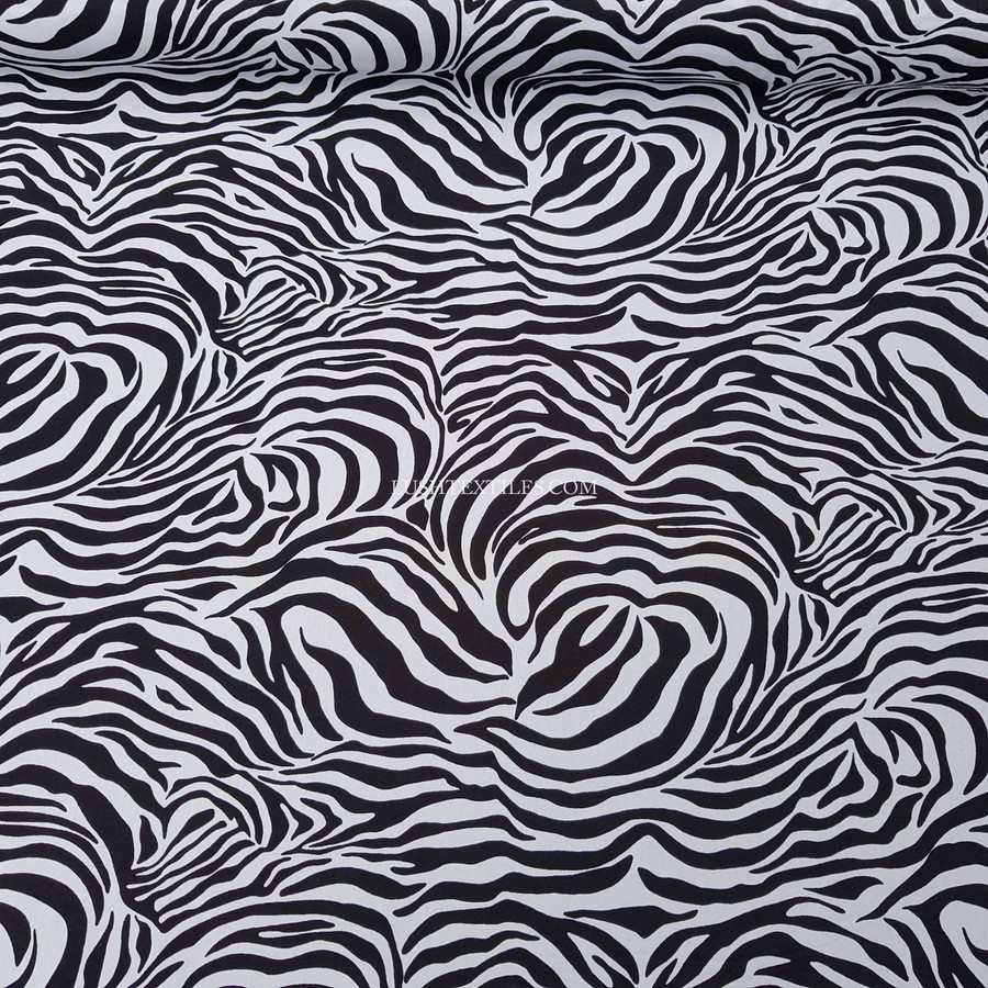 10m Zebra Skin Print Rose & Hubble Cotton Poplin Fabric 10m Zebra Skin Print Rose & Hubble Cotton Poplin Fabric