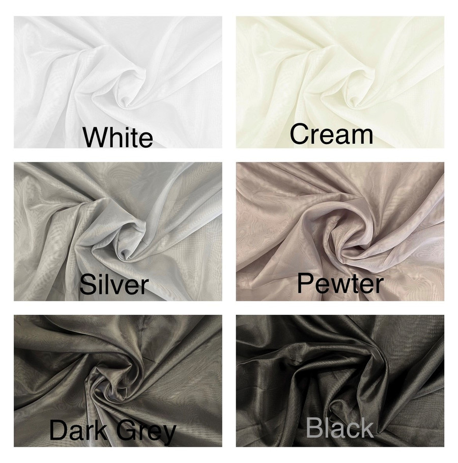 Plain Voile Draping Dress Fabric 300cm Wide, White Plain Voile Draping Dress Fabric 300cm Wide, White