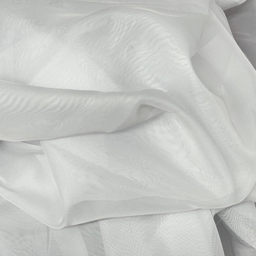 Plain Voile Draping Dress Fabric 300cm Wide, White