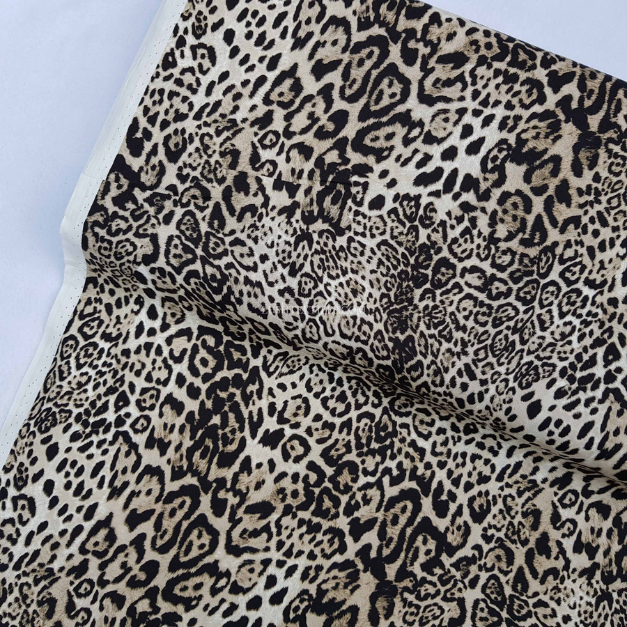 10m Leopard Spots Rose & Hubble Cotton Poplin Fabric, Lynx 10m Leopard Spots Rose & Hubble Cotton Poplin Fabric, Lynx