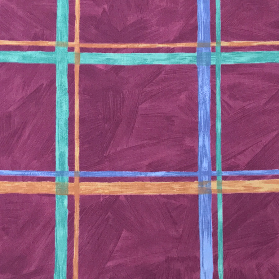 Large Square Checks Cotton Fabric 140cm, Purple Large Square Checks Cotton Fabric 140cm, Purple