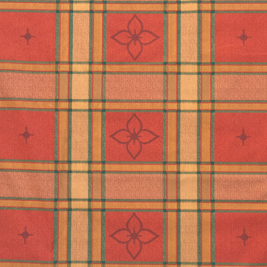 Plaid/Checkered Vintage Cotton Fabric, Orange Plaid/Checkered Vintage Cotton Fabric, Orange