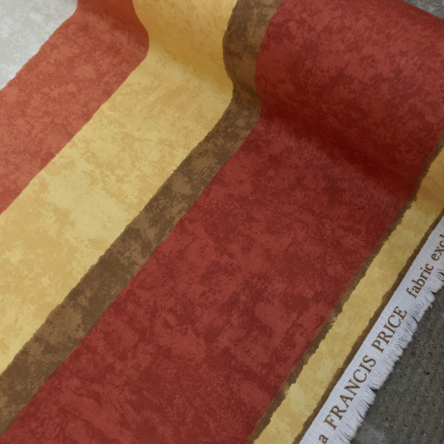 Chicago Striped Colourful Vintage Cotton Fabric, Spice Chicago Striped Colourful Vintage Cotton Fabric, Spice
