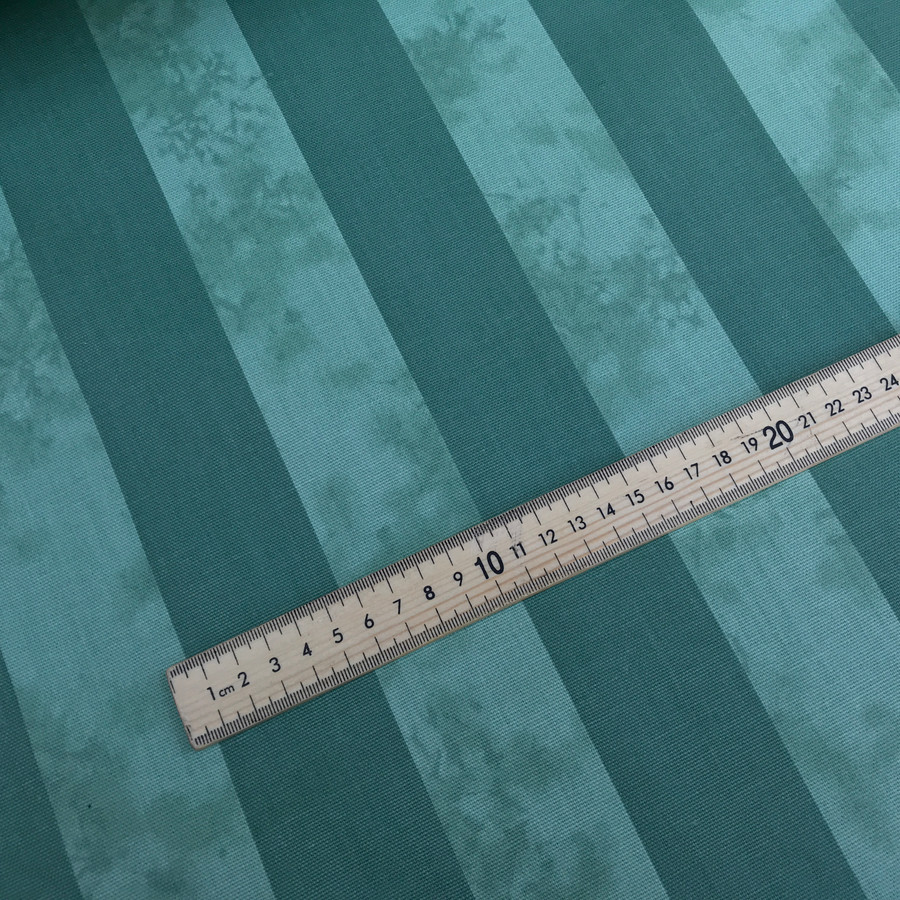 Green Striped Drill Cotton Canvas Cotton Craft Fabric 140cm Wide