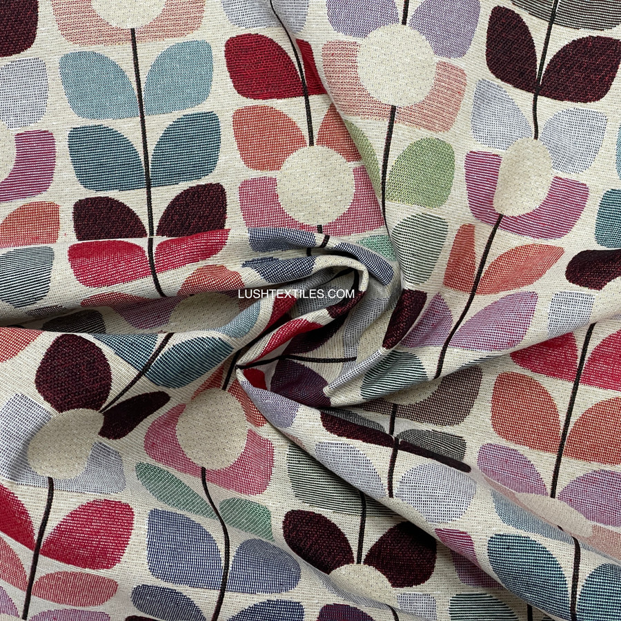 Bloss Colourful Floral Upholstery Tapestry Fabric Bloss Colourful Floral Upholstery Tapestry Fabric