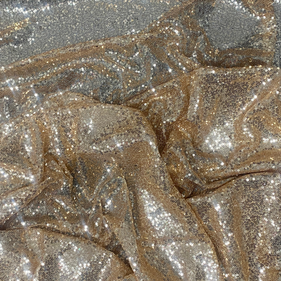 Bling Sequins On Net Dress Draping Fabric, Gold Bling Sequins On Net Dress Draping Fabric, Gold