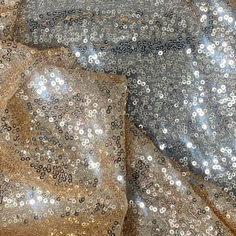 Bling Sequins On Net Dress Draping Fabric, Gold Bling Sequins On Net Dress Draping Fabric, Gold