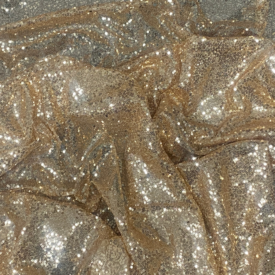Bling Sequins On Net Dress Draping Fabric, Gold Bling Sequins On Net Dress Draping Fabric, Gold