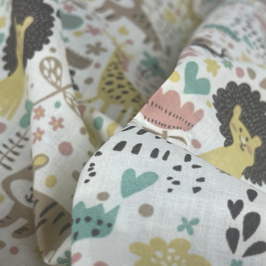 Animal Kingdom Print Polycotton Dress Craft Fabric