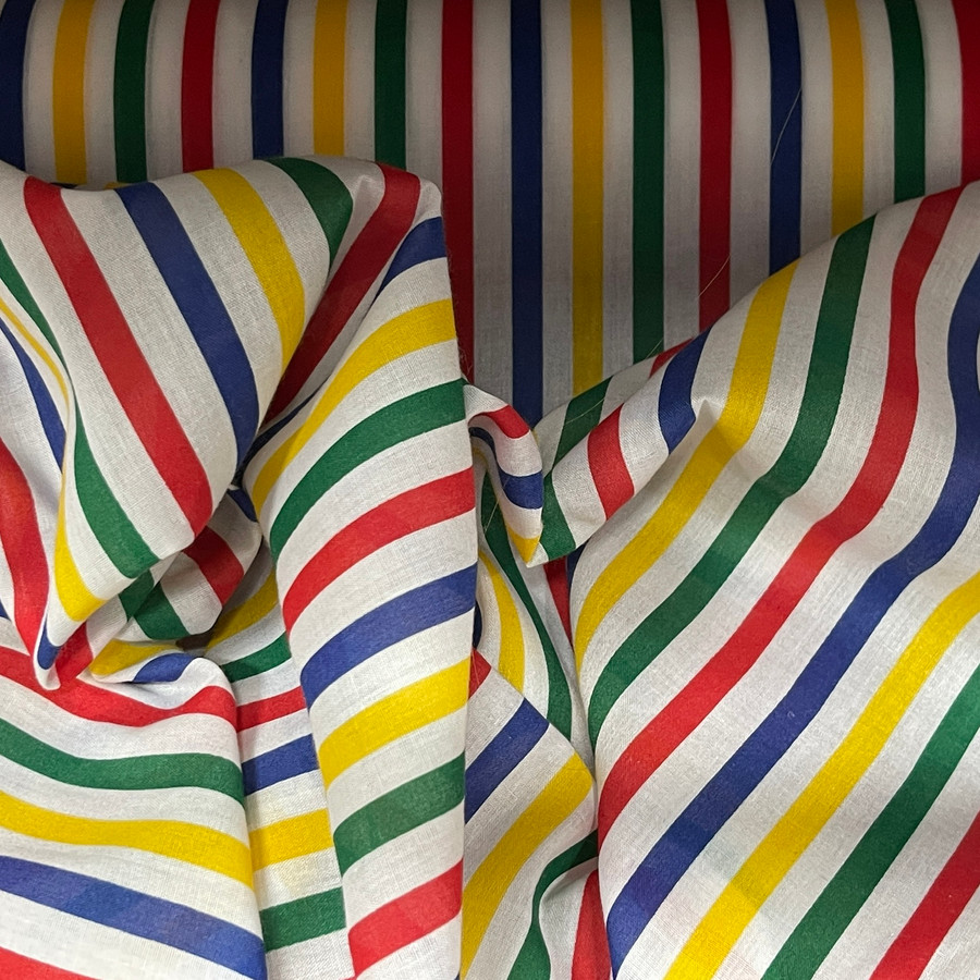 Multi Candy Striped Polycotton Craft Dress Quilting Patchwork Fabric 45" Multi Candy Striped Polycotton Craft Dress Quilting Patchwork Fabric 45"