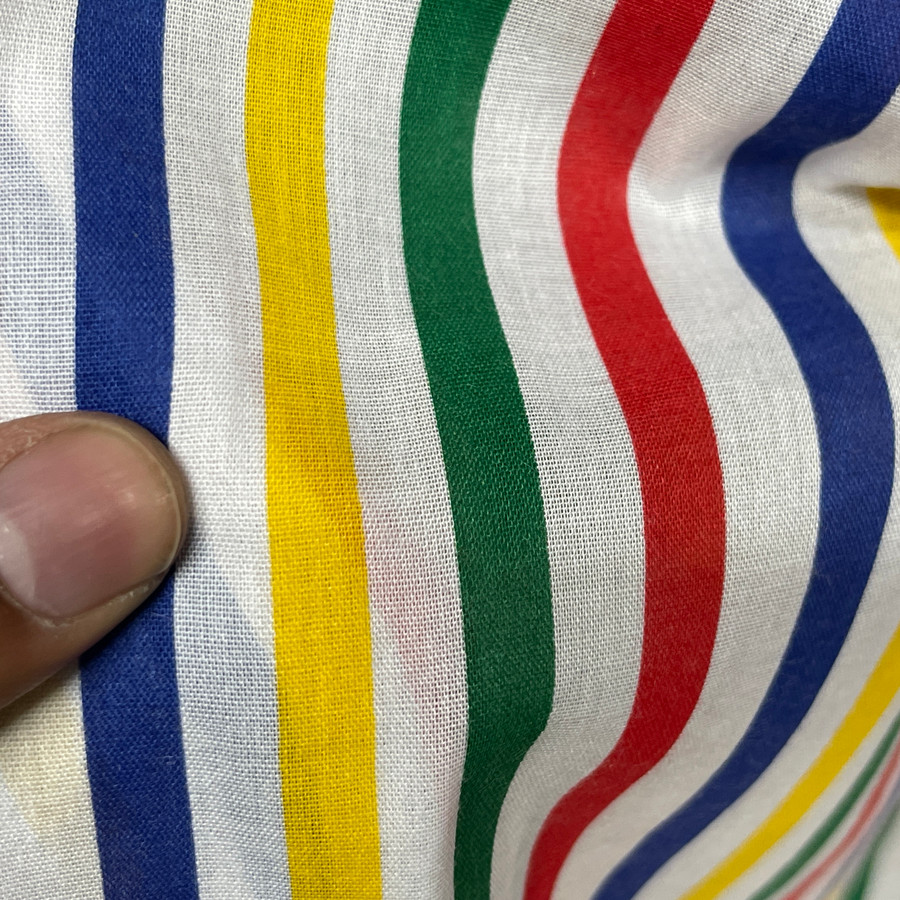 Multi Candy Striped Polycotton Craft Dress Quilting Patchwork Fabric 45" Multi Candy Striped Polycotton Craft Dress Quilting Patchwork Fabric 45"