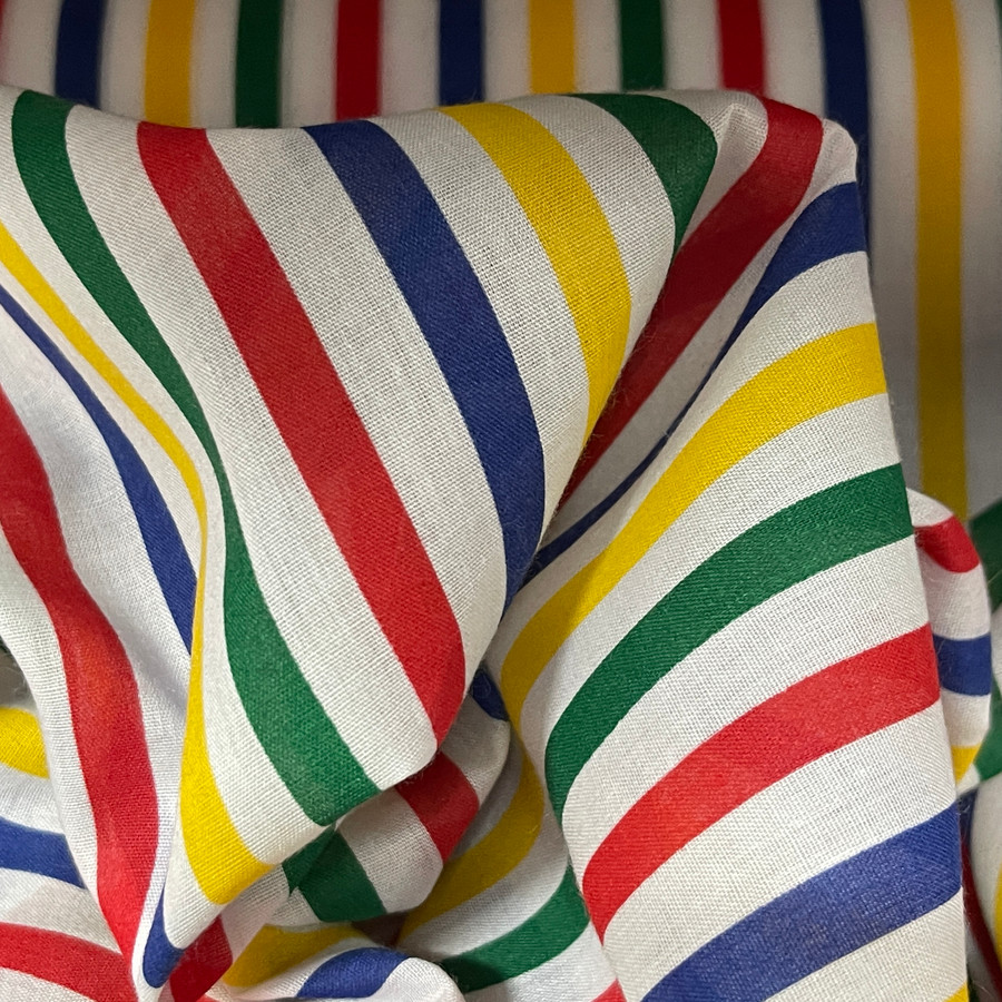 Multi Candy Striped Polycotton Craft Dress Quilting Patchwork Fabric 45" Multi Candy Striped Polycotton Craft Dress Quilting Patchwork Fabric 45"