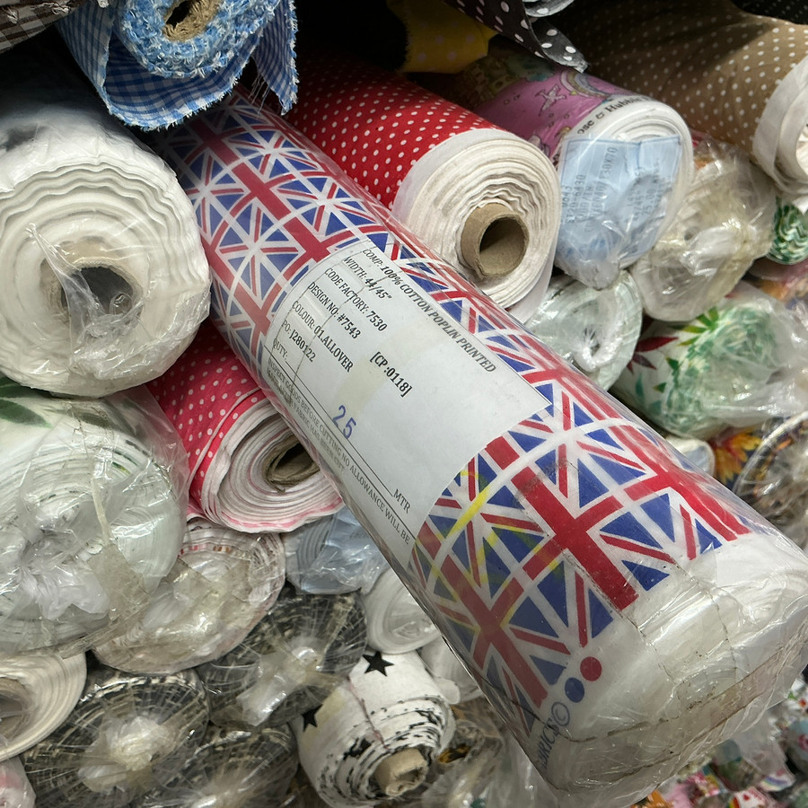 25m Union Jack Rose & Hubble Cotton Poplin Fabric 45", Ivory 25m Union Jack Rose & Hubble Cotton Poplin Fabric 45", Ivory