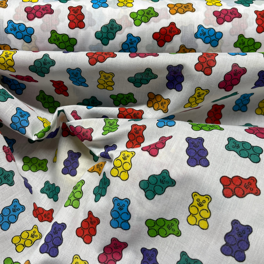 Jelly babies Sweets Printed Polycotton Fabric Jelly babies Sweets Printed Polycotton Fabric