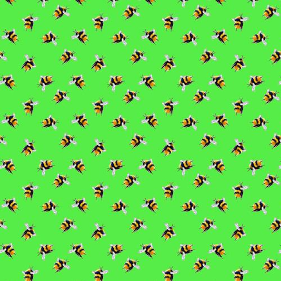 Bumblebee Digital Cotton Craft Bee Fabric 140cm Wide, Apple Green Bumblebee Digital Cotton Craft Bee Fabric 140cm Wide, Apple Green