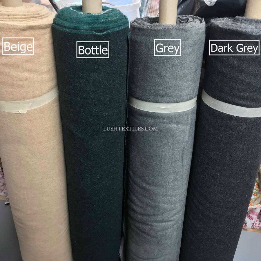 Plain Wool Blend Fabric, Grey Plain Wool Blend Fabric, Grey