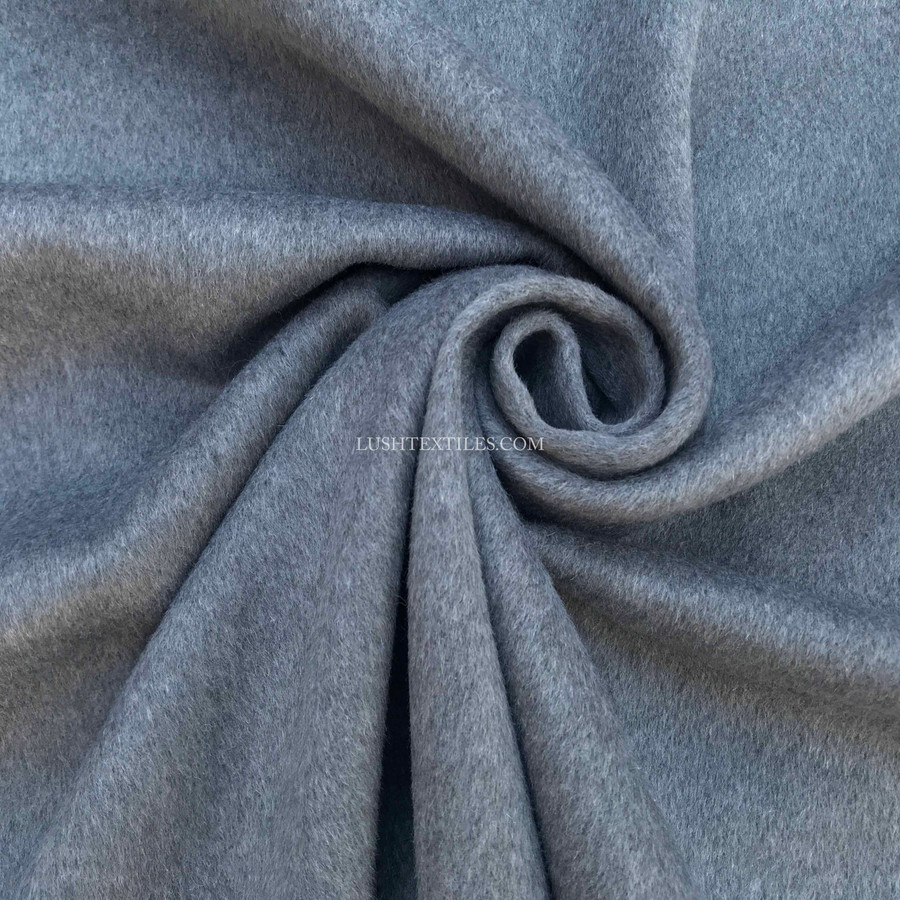 Plain Wool Blend Fabric, Grey Plain Wool Blend Fabric, Grey
