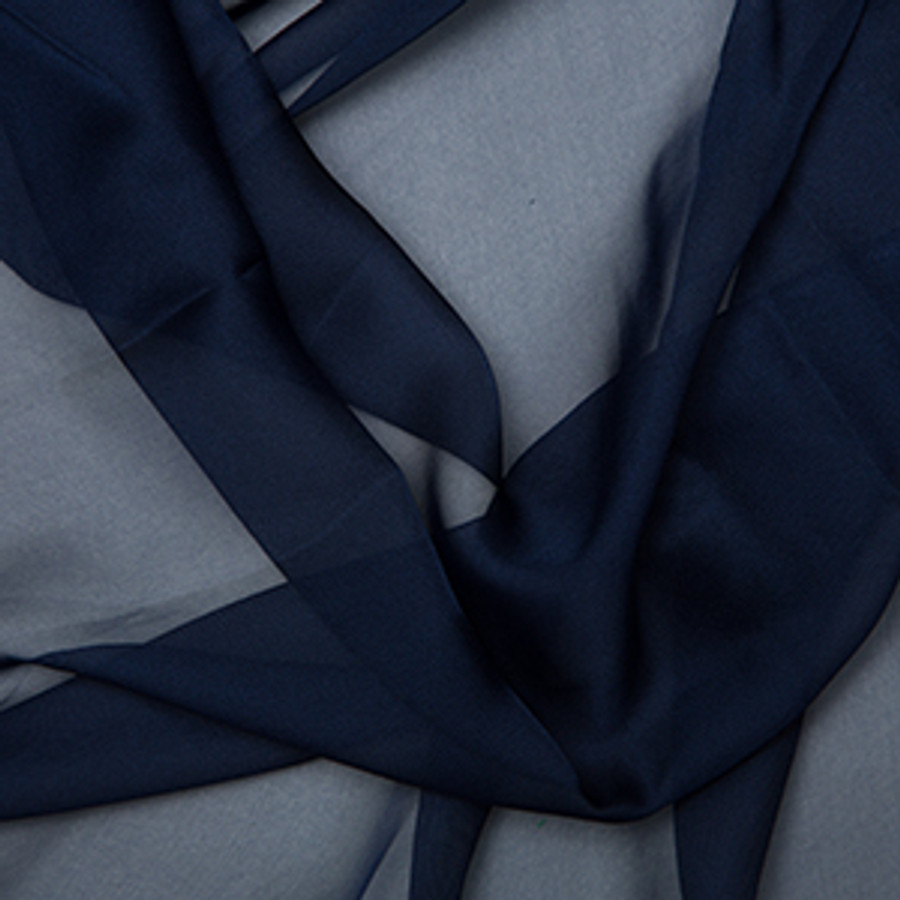 Silk Touch Cationic Chiffon Fabric, Navy Silk Touch Cationic Chiffon Fabric, Navy