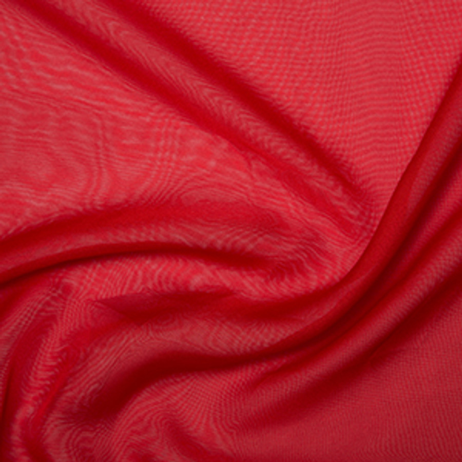 Silk Touch Cationic Chiffon Fabric, Red Silk Touch Cationic Chiffon Fabric, Red