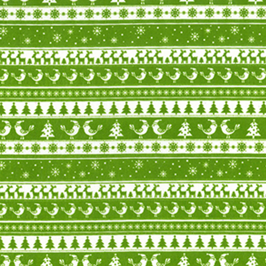 Fair Isle Christmas Jumper Print Polycotton Fabric, Green Fair Isle Christmas Jumper Print Polycotton Fabric, Green