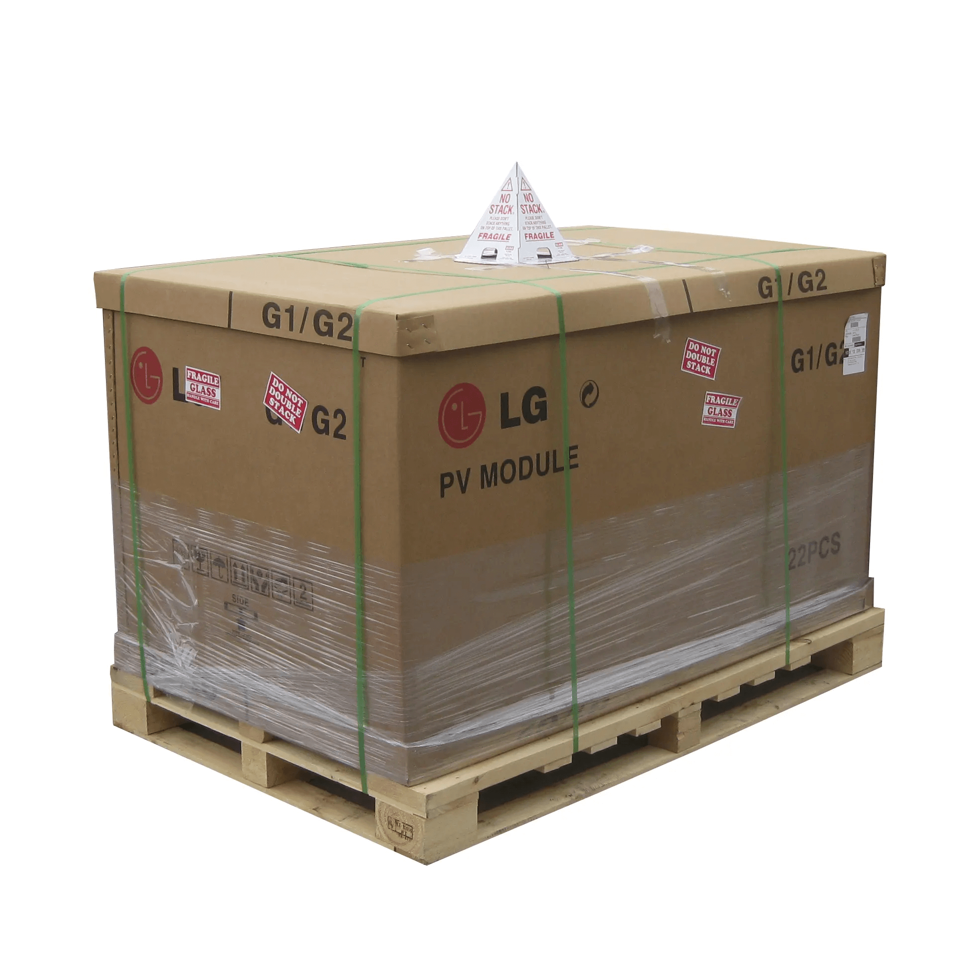 Example of Pallet Prior to Pickup from Carrier