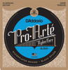 D'Addario EJ50 Pro-Arte Black Nylon Classical Guitar Strings, Hard Tension