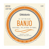 D'Addario EJ61 5-String Banjo, Nickel, Medium, 10-23 