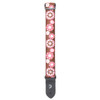 D'Addario 1.5" Nylon Ukulele Strap - Brown and Pink Flowers